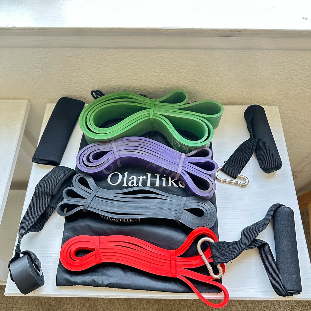 OlarHike Resistance Band Set - Green, Purple, Gray, Red